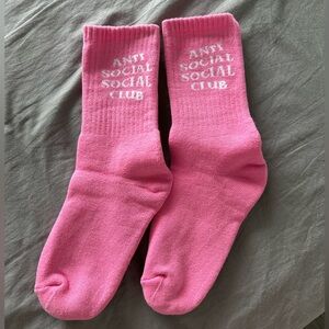ASSC brand new pink crew socks